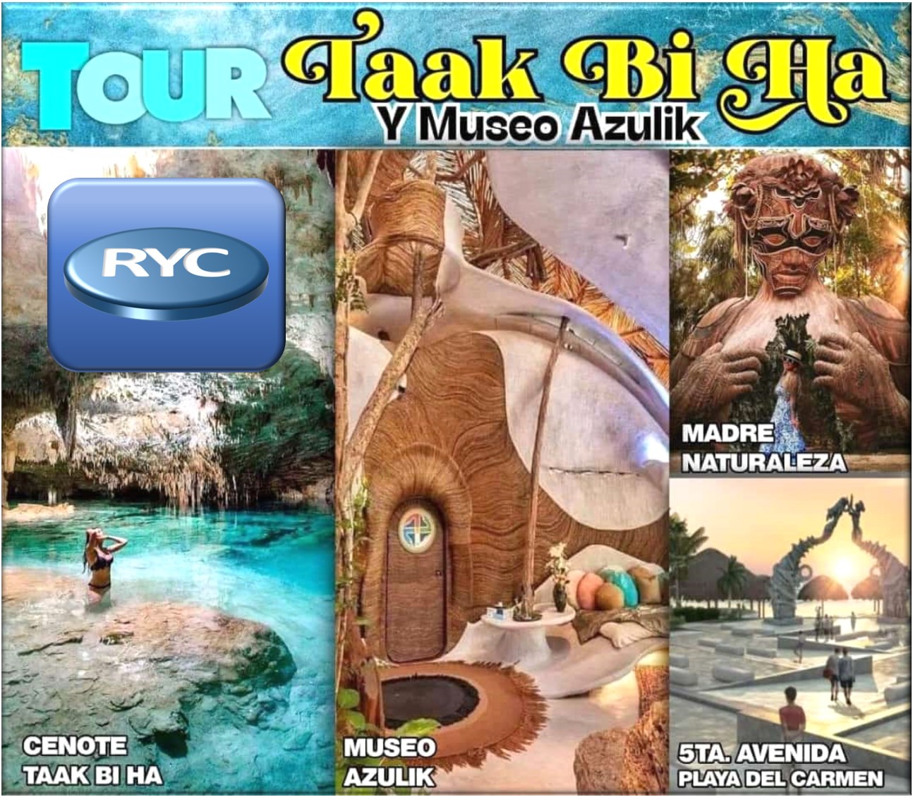 Tour Taak Bi Ha y Museo Azulik
